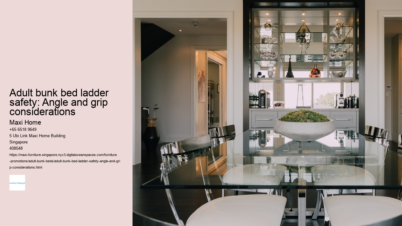 Adult bunk bed ladder angle: optimizing for ease of climbing