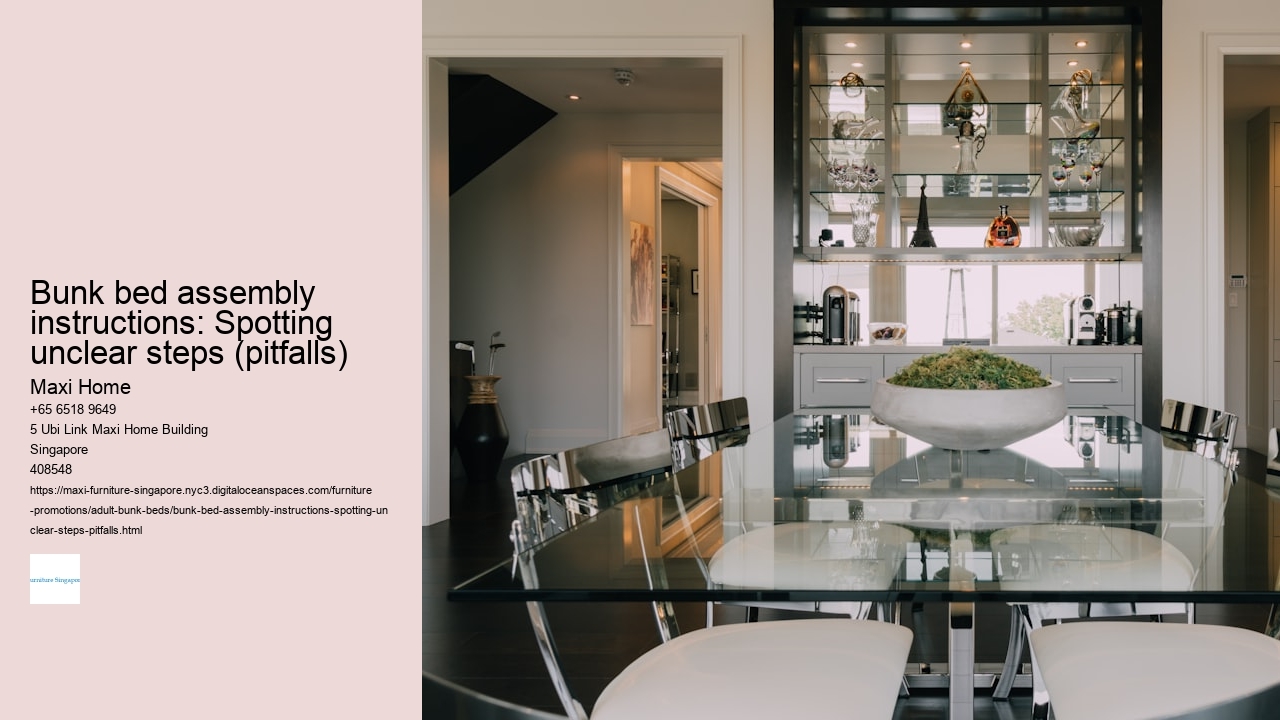 Bunk bed assembly instructions: Spotting unclear steps (pitfalls)