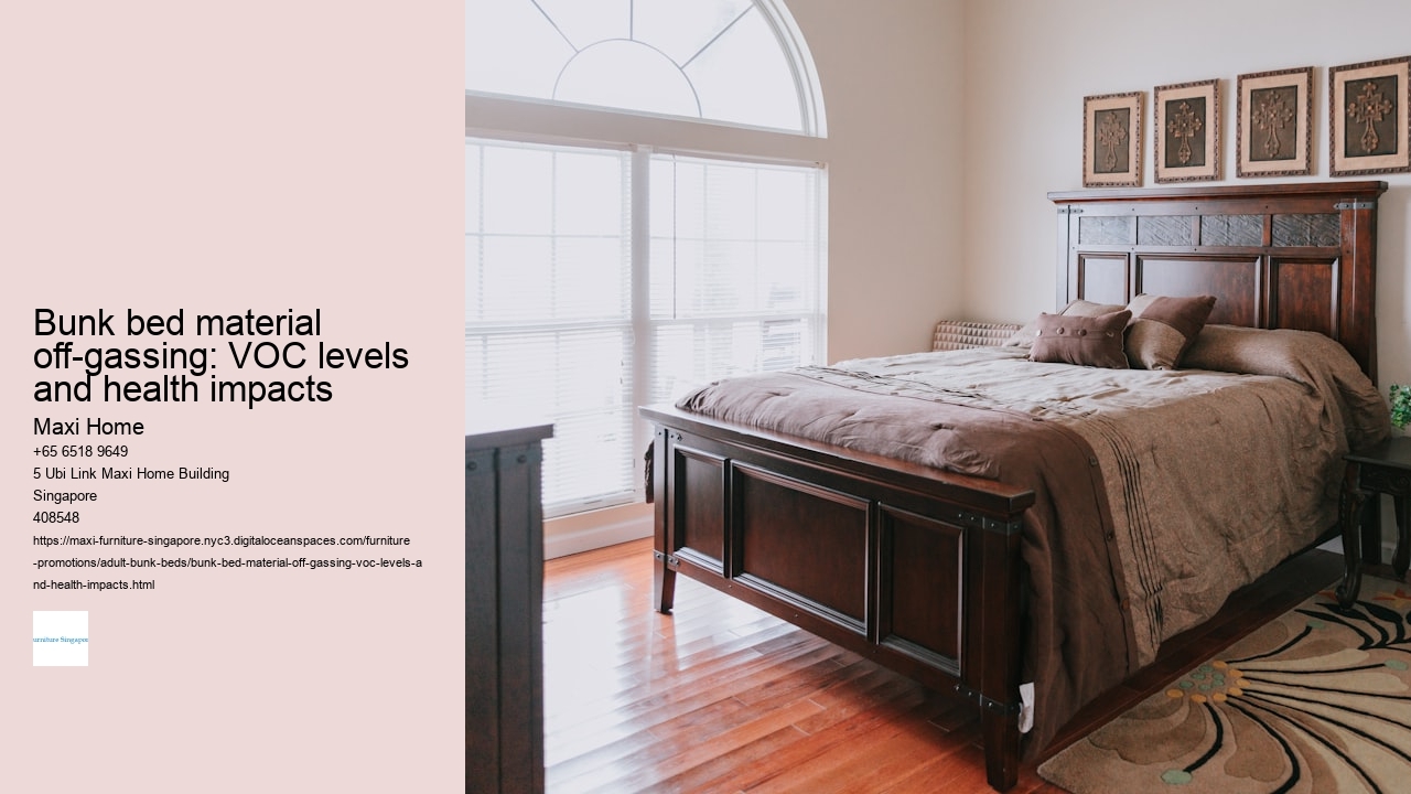 Bunk bed material off-gassing: Monitoring VOC levels in new furniture (metrics)