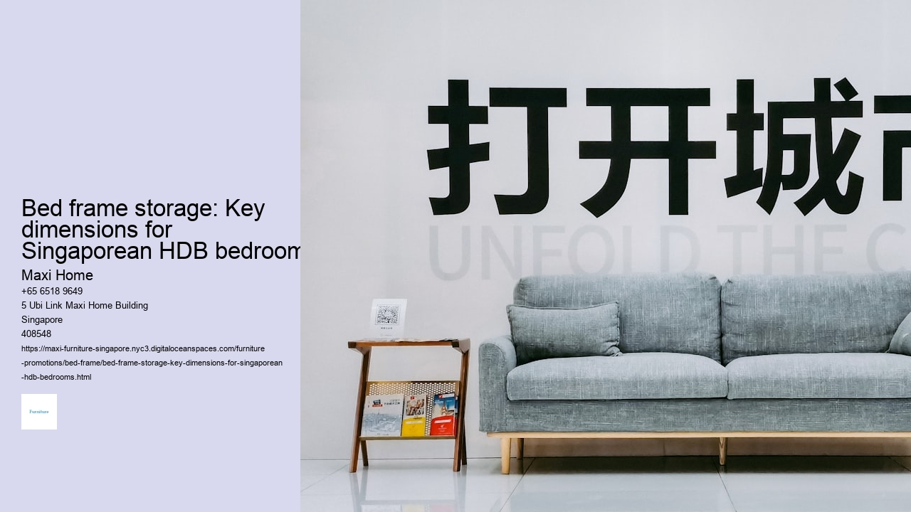 Bed frame storage: Key dimensions for Singaporean HDB bedrooms