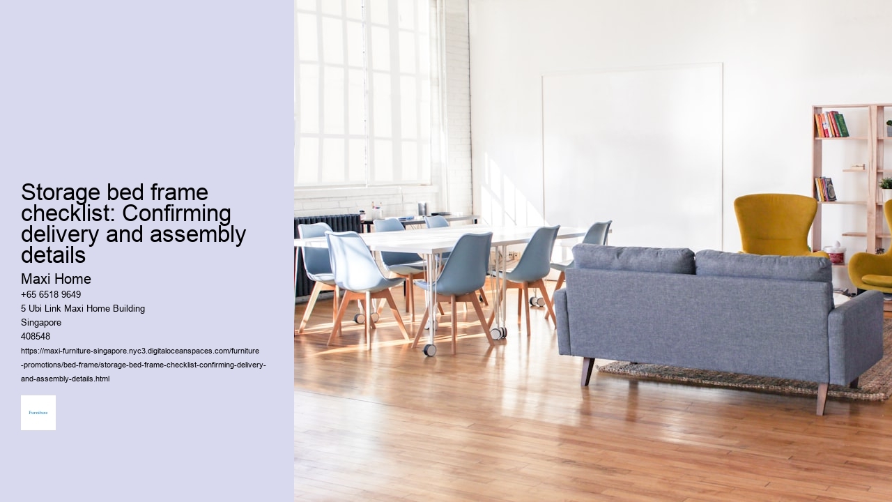 Storage bed frame checklist: Confirming delivery and assembly details
