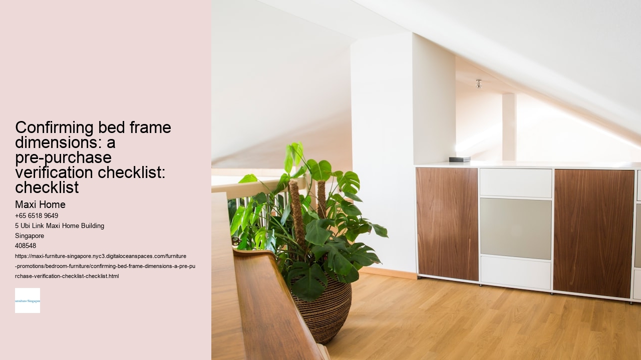 Confirming bed frame dimensions: a pre-purchase verification checklist: checklist