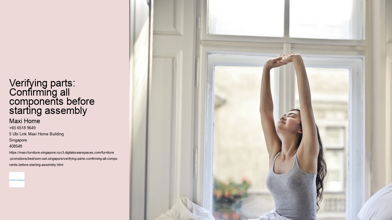 Verifying parts: Confirming all components before starting assembly