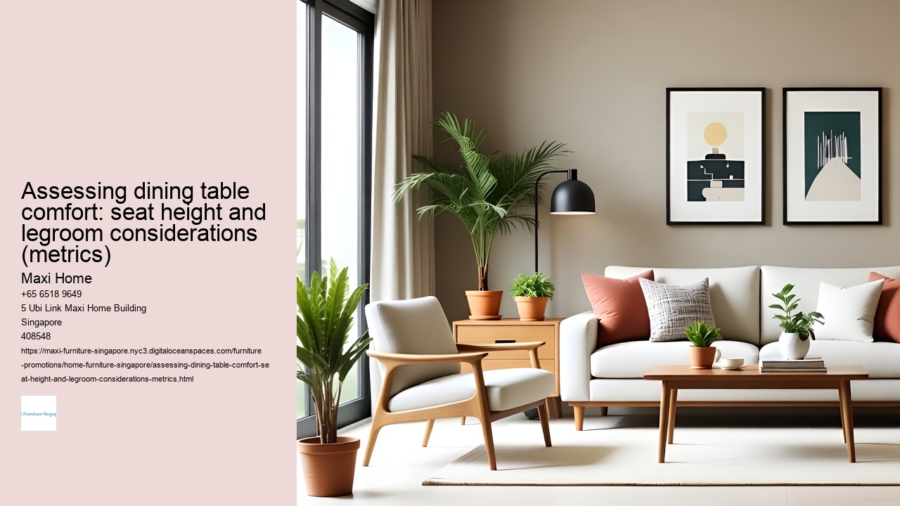 Assessing dining table comfort: seat height and legroom considerations (metrics)