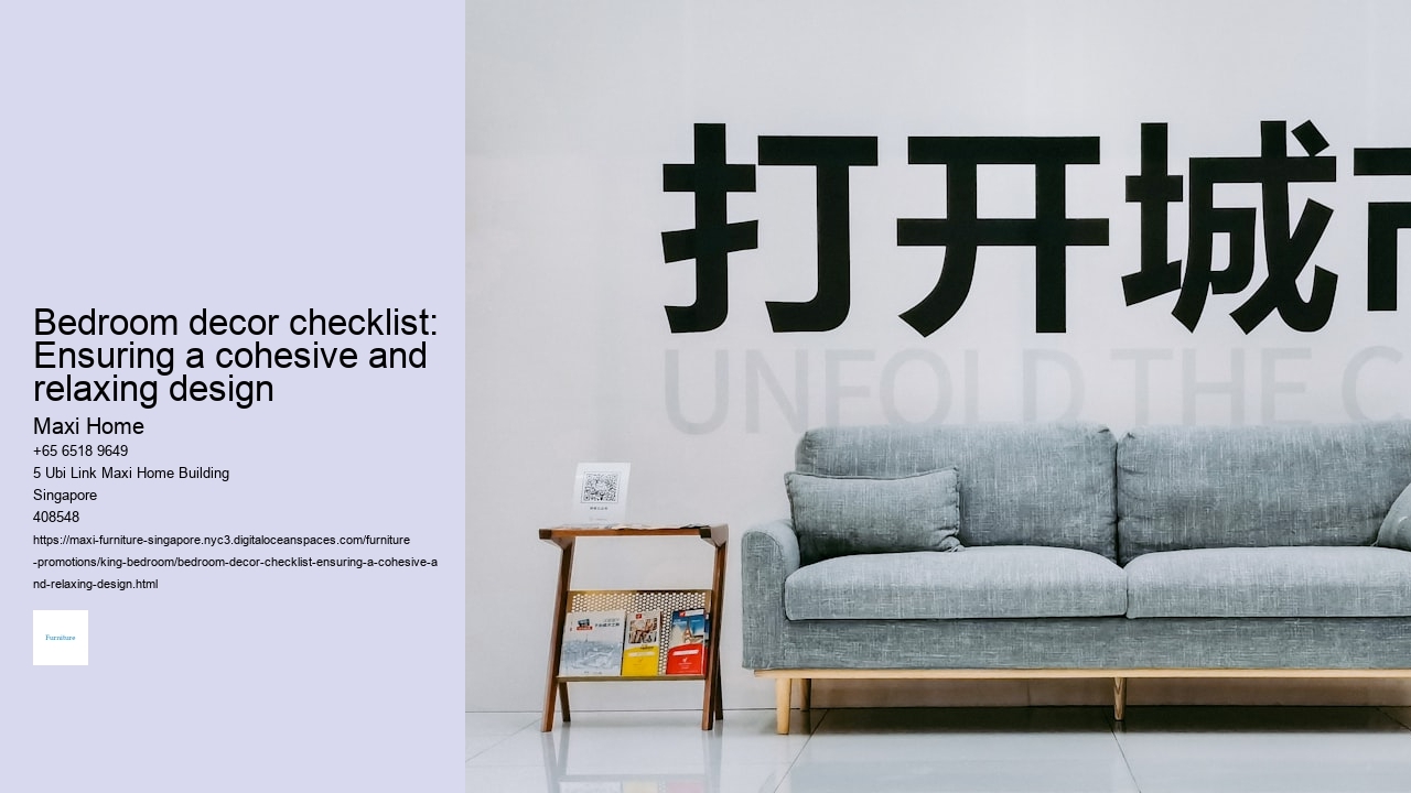 Bedroom decor checklist: Ensuring a cohesive and relaxing design