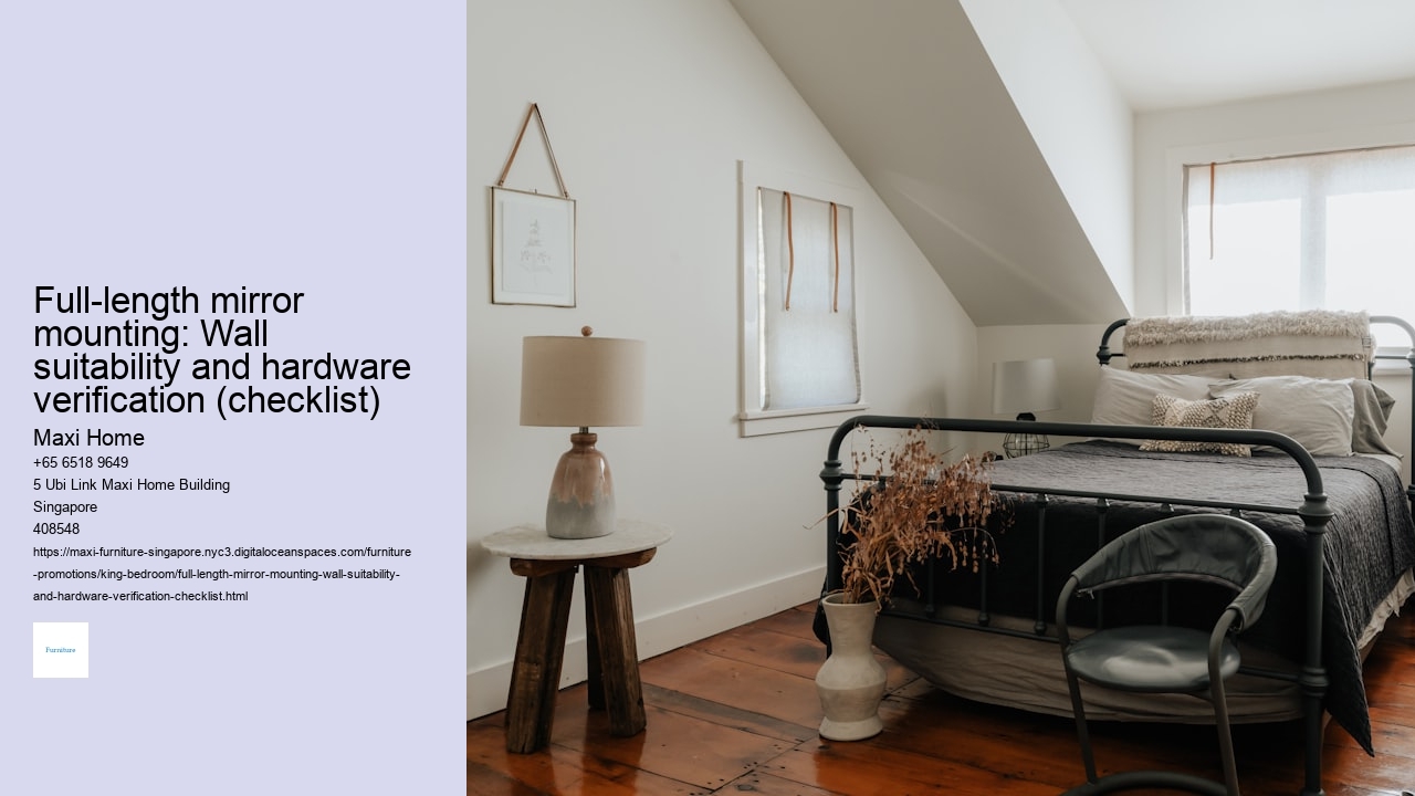 Full-length mirror mounting: Wall suitability and hardware verification (checklist)