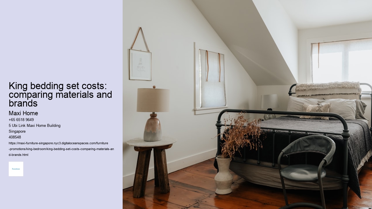 King bedding set costs: comparing materials and brands