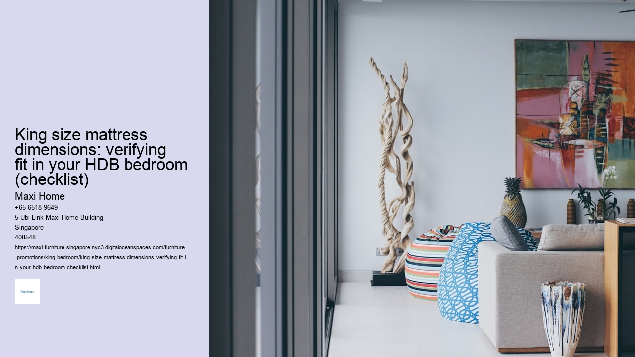 King size mattress dimensions: verifying fit in your HDB bedroom (checklist)