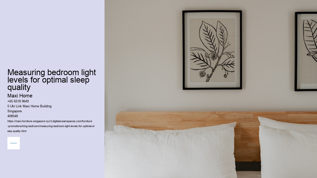 Measuring bedroom light levels for optimal sleep quality