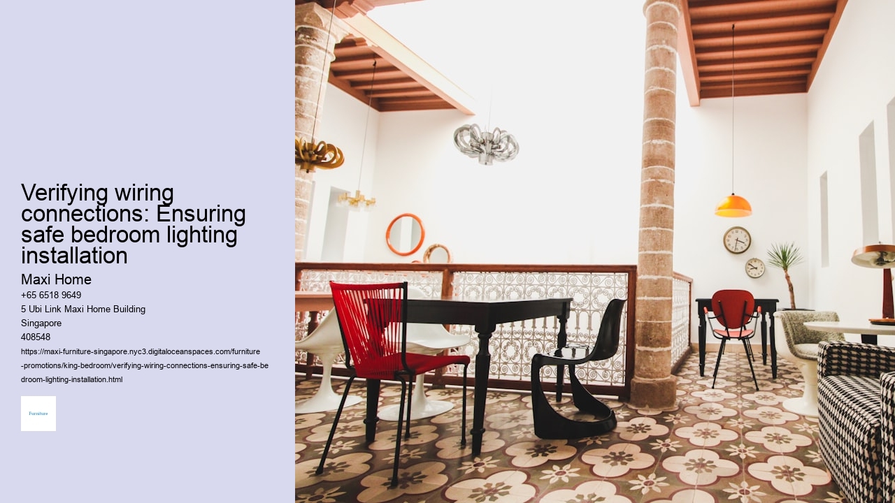 Verifying wiring connections: Ensuring safe bedroom lighting installation